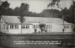 The Buddies' Club, on Historic Boston Common, is a Recreation Center for Men of the Armed Forces Postcard