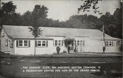 The Buddies' Club, on Historic Boston Common, is a Recreation Center for Men of the Armed Forces Massachusetts Postcard Postcard Postcard