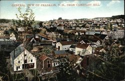 View of Town from Cemetery Hill Franklin, NH Postcard Postcard Postcard