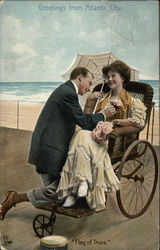 Greetings from Atlantic City, Flag of Truce Postcard