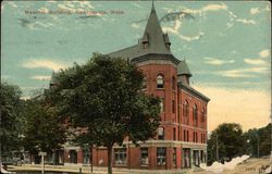 Masonic Building Newtonville, MA Postcard Postcard Postcard