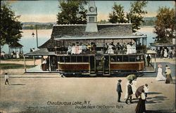 Double-Deck Car, Celoron Park Chautauqua Lake, NY Postcard Postcard Postcard