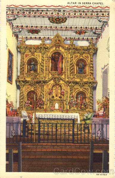 Altar in Serra Chapel Mission San Juan Capistrano California