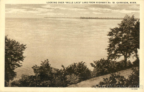 Looking Over Mille Lacs Lake, Highway No. 18 Garrison Minnesota