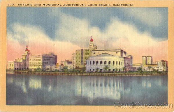 Skyline And Municipal Auditorium Long Beach California