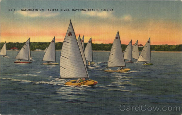 Sailboats on Halifax River Daytona Beach Florida