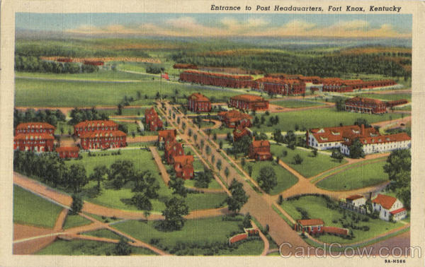 Entrance to Post Headquarters Fort Knox Kentucky