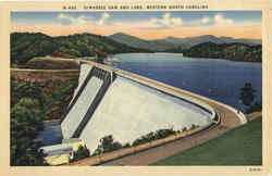 Hiwassee Dam and Lake North Carolina Postcard Postcard