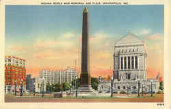 Indiana World War Memorial And Plaza Postcard