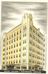 Hotel Leland Richmond, IN Postcard Postcard