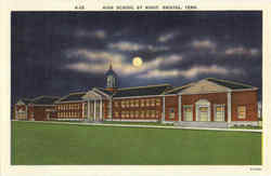 High School By Night Bristol, TN Postcard Postcard