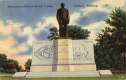 Monument to Captain Joseph T. Jones Gulfport, MS Postcard Postcard