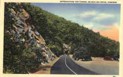 Approaching The Tunnel on Skyline Drive Scenic, VA Postcard Postcard