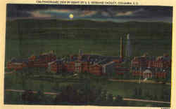 Panoramic View By Night of U.S.Veterans' Facility Columbia, SC Postcard Postcard