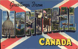 Greetings from Montreal Quebec Canada Postcard Postcard