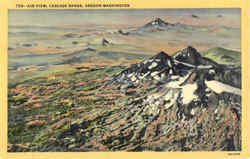 Air View Cascade Range Postcard