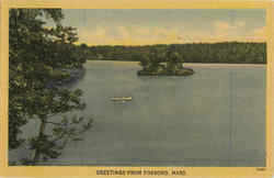 Greetings from Foxboro Postcard