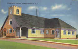 Community Church Hampton Beach, NH Postcard Postcard
