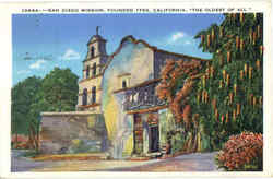 San Diego Mission Postcard