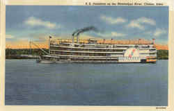 S. S. President on the Mississippi River Clinton, IA Postcard Postcard