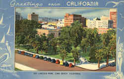 Greetings From Lincoln Park Long Beach, CA Postcard Postcard