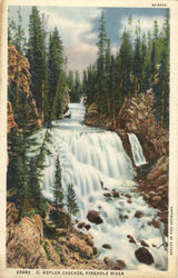 Kepler Cascade, Firehole River Postcard