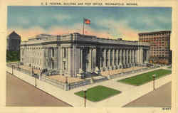 U. S. Federal Building and Post Office Indianapolis, IN Postcard Postcard