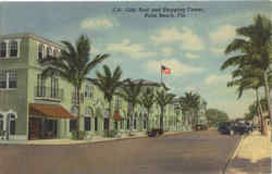 Lido Pool and Shopping Center Palm Beach, FL Postcard Postcard