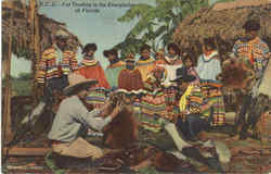 Fur Trading in Everglades of Florida Scenic, FL Postcard Postcard