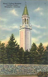 Alfred I. DuPont Memorial, Carrillon Tower Wilmington, DE Postcard Postcard