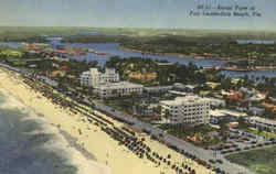 Aerial View of Fort lauderdale Beach Florida Postcard Postcard