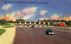 Toll Plaza on the Garden State Parkway of New Jersey Postcard Postcard