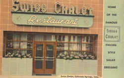 Swiss Chalet Restaurant Colorado Springs, CO Postcard Postcard
