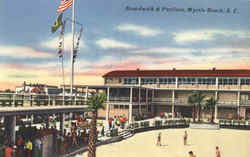 Boardwalk & Pavilion Postcard