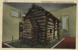 Lincoln Birthplace in Lincoln Memorial Postcard
