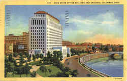 Ohio State Office Building and Grounds Postcard