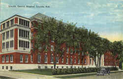 Lincoln General Hospital Nebraska Postcard Postcard