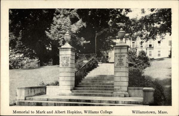 Memorial to Mark and Albert Hopkins Williamstown Massachusetts