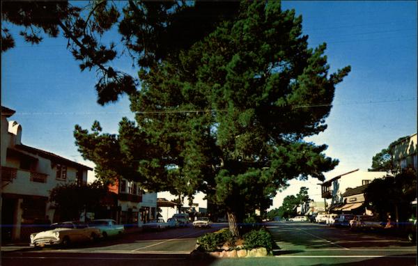 Picturesque Ocean Avenue Carmel California Color by Mike Roberts