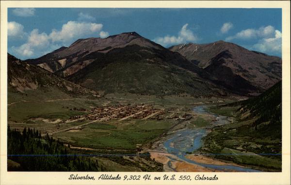 View down on Silverton Colorado