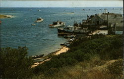 Cape Cod commercial fishing docks Chatham Port, MA Peter Smolens Postcard Postcard