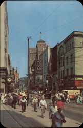 Looking North on Capitol Street Charleston, WV Postcard Postcard