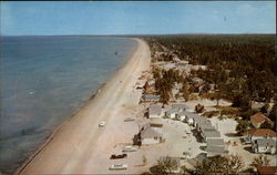 View looking east at Wasaga Beach Postcard