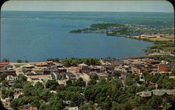 Aerial View of Cadillac, Michigan Postcard