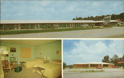 Bright Leaf Motel and Robert Perry Restaurant Postcard