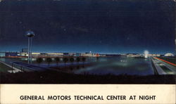 General Motors Technical Center at Night Postcard