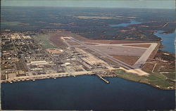 Aerial View of U.S. Naval Air Station Postcard