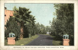Entrance to Inn-By-The-Sea Grounds Postcard