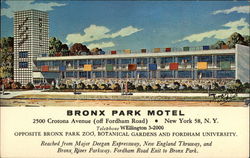 Bronx Park Motel Postcard