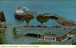 Bar Harbor Ferry Terminal, MV Bluenose at dock Maine Postcard Postcard